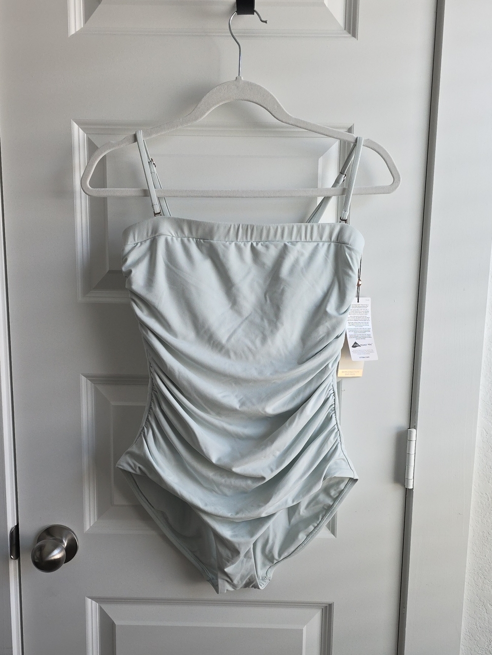 Calia Bandeau One-Piece Swimsuit Light Blue Size 6 G056
